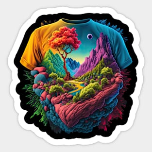 Psychedelic Shirt in Shirt Sticker